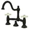 Kingston Brass KS3915PX Restoration Bathroom Bridge Faucet, Oil Rubbed Bronze KS3915PX - alternate 1
